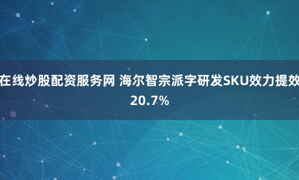 在线炒股配资服务网 海尔智宗派字研发SKU效力提效20.7%